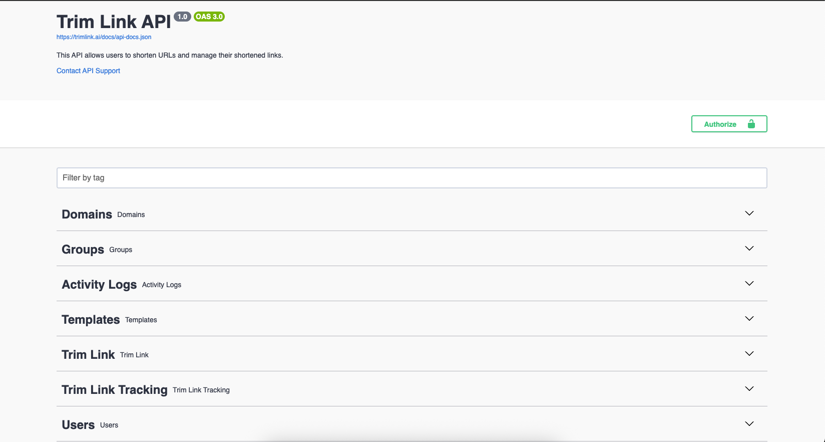 Trimlink Open API Interface