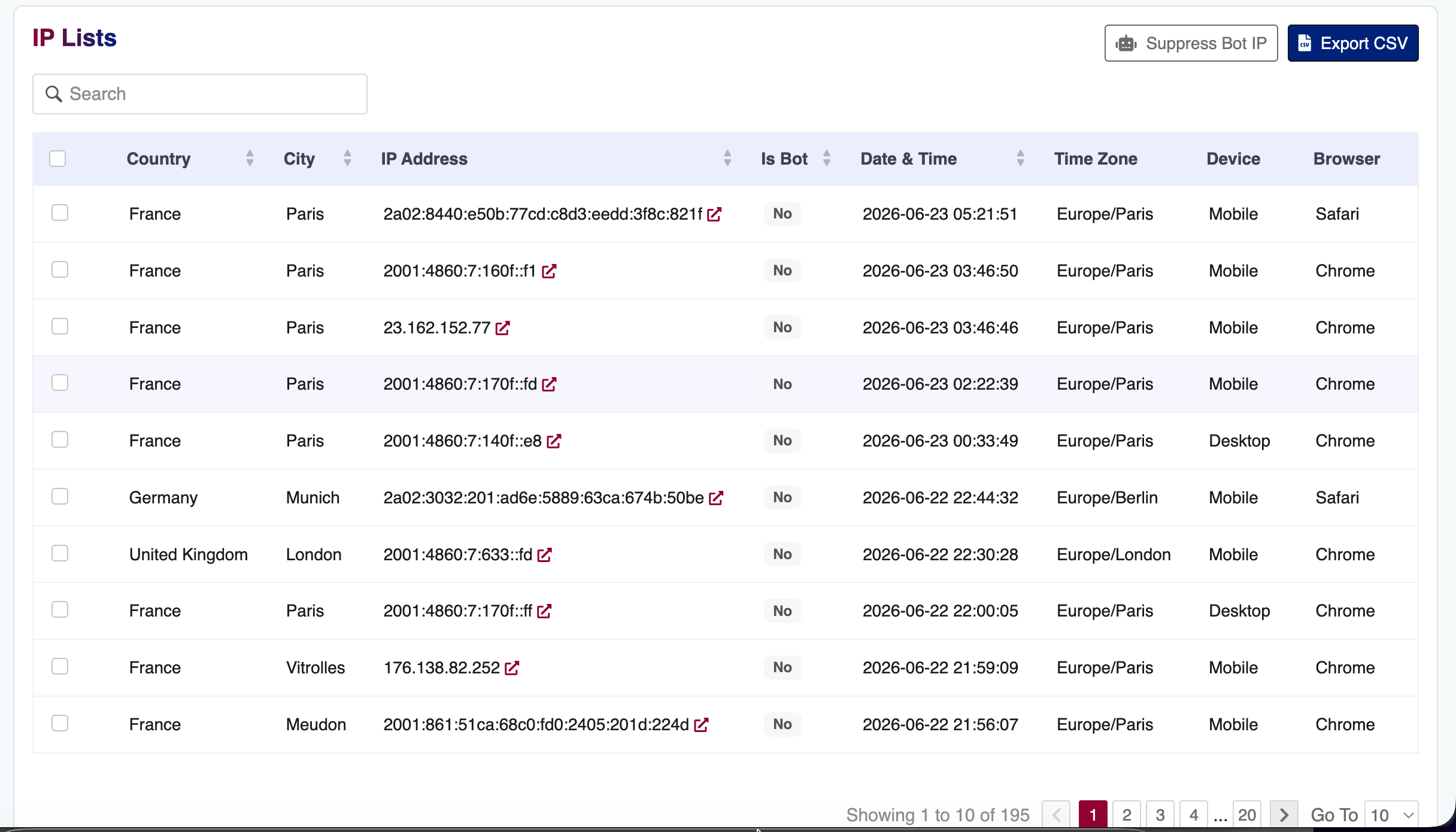 List Collection settings panel