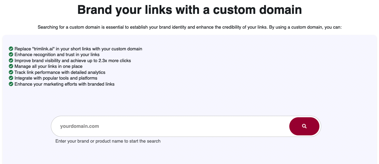 Search Custom Domain