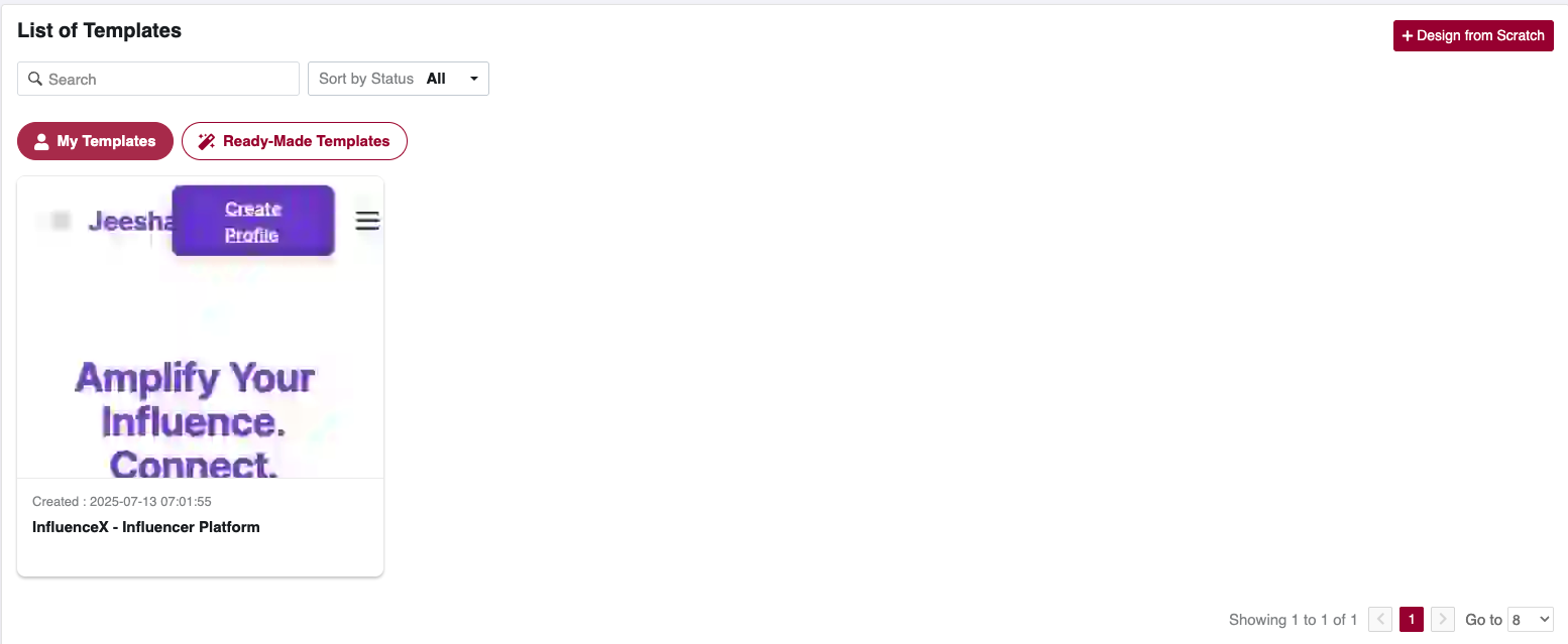 Create Landing Page Form