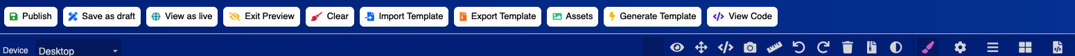 Template Toolbar Buttons